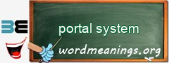 WordMeaning blackboard for portal system